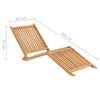 vidaXL Sun Lounger Solid Teak Wood
