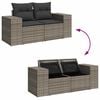 vidaXL 9 Piece Garden Sofa Set with Cushions Grey Poly Rattan