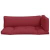 vidaXL Pallet Cushions 3 pcs Wine Red Fabric
