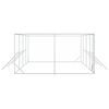 vidaXL Outdoor Dog Kennel Silver 8x4x2 m Galvanised Steel
