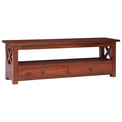 vidaXL TV Cabinet Brown 115x30x40 cm Solid Mahogany Wood