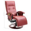 vidaXL Massage Chair Wine Red Faux Leather