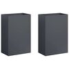 vidaXL Garden Planter 2 pcs Anthracite 50 x 40 x 75 cm