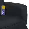 vidaXL Massage Recliner Chair with Footrest Black Faux Leather