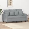 vidaXL 2-Seater Sofa Light Grey 120 cm Fabric