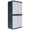 vidaXL Garden Cabinet Black 89 x 54 x 190 cm Plastic
