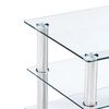 vidaXL TV Stand Transparent 150x40x40 cm Tempered Glass