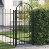 vidaXL Fence Gate Assen with Arched Top Steel 89x200 cm Black