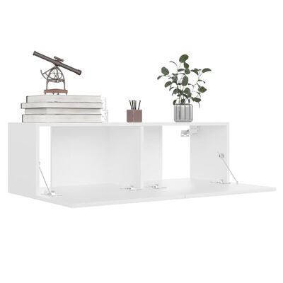 vidaXL TV Cabinets 4 pcs White 100x30x30 cm Engineered Wood