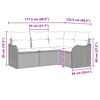 vidaXL Garden Sofa Set 4 pcs Grey Poly Rattan