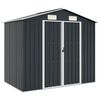 vidaXL Garden Shed Anthracite 205x129x183 cm Galvanised Steel