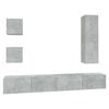 vidaXL 5 Piece TV Cabinet Set Concrete Grey Engineered Wood
