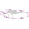 vidaXL Bed Frame without Mattress Black 150x200 cm King Size King Size