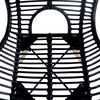 vidaXL Dining Chairs 6 pcs Black Natural Rattan