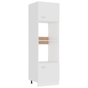 vidaXL Microwave Cabinet "Lyon" White 60x57x207 cm Engineered Wood