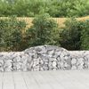 vidaXL Arched Gabion Baskets 12 pcs 300x30x60/80 cm Galvanised Iron