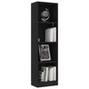 vidaXL 4-Tier Book Cabinet Black 40x24x142 cm Engineered Wood