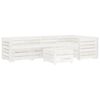 vidaXL 6 Piece Garden Pallet Lounge Set Wood White
