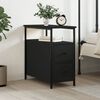 vidaXL Bedside Cabinet Black 30x60x60 cm Engineered Wood