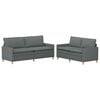 vidaXL Sofa Set 2 pcs Dark Grey Fabric