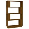 vidaXL Book Cabinet | Honey brown | Solid pine wood | 132 cm tall, 80 cm wide