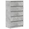 vidaXL Drawer Cabinet Concrete Grey 60x36x103 cm Engineered Wood