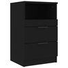 vidaXL Bedside Cabinets 2 pcs Black Engineered Wood