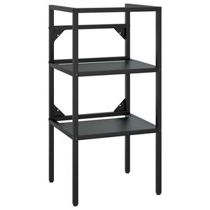vidaXL Bathroom Washbasin Frame | Black | Iron | Medium