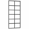 vidaXL Sliding Door ESG Glass and Aluminium 90x205 cm Black