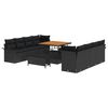 vidaXL Garden Sofa Set Black