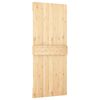 vidaXL Sliding Door with Hardware Set 80x210 cm Solid Wood Pine