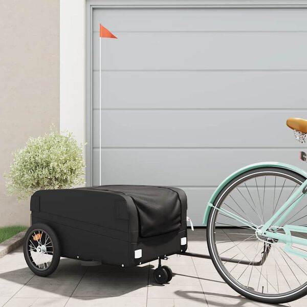 vidaXL Bike Trailer Black 45 kg Iron