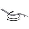 vidaXL Rocking Sun Loungers 2 pcs Grey Steel and Textilene