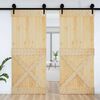 vidaXL Door NARVIK Natural 95 x 210 cm Solid Pine Wood