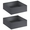 vidaXL Garden Planter 2 pcs Anthracite 40 x 40 x 20 cm