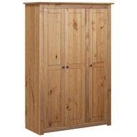vidaXL 3-Door Wardrobe 118x50x171.5 cm Pine Panama Range