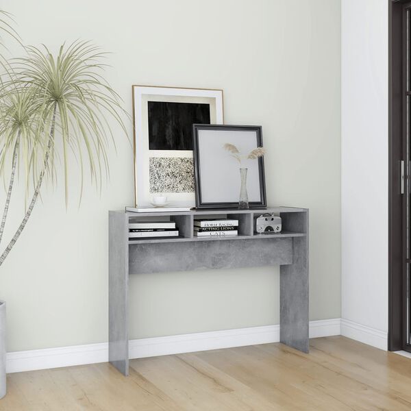 vidaXL Console Table Concrete Grey 105x30x80 cm Engineered Wood