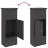 vidaXL Parcel Drop Box with Storage Black 44.5 x 29 x 110.5 cm Steel