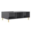 vidaXL Coffee Table High Gloss Grey 103.5x60x35 cm Engineered Wood