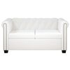 vidaXL Chesterfield 2-Seater and 3-Seater Artificial Leather White