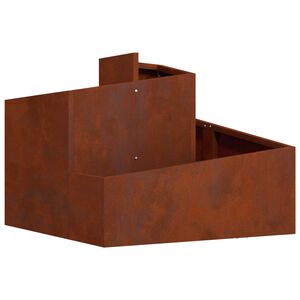 vidaXL Garden Planter Brown 60 x 60 x 50 cm Weathering Steel