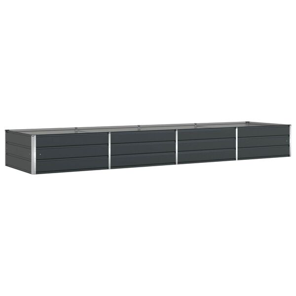 vidaXL Planter Anthracite 385 x 100 x 45 cm Galvanised Steel
