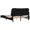 vidaXL Bed Frame without Mattress "Hvar" Black 137x190 cm Double Fabric