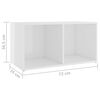 vidaXL 3 Piece TV Cabinet Set High Gloss White Engineered Wood