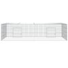 vidaXL 2-Panel Rabbit Cage 220x110x55 cm Galvanised Iron