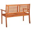 vidaXL 2-Seater Garden Bench with Cushion 120 cm Solid Eucalyptus Wood