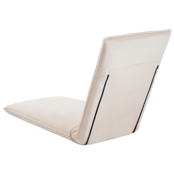 vidaXL Foldable Sunlounger Oxford Fabric Cream White