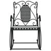vidaXL Rocking Bench 84 cm Black Steel