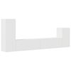 vidaXL 4 Piece TV Cabinet Set White Engineered Wood