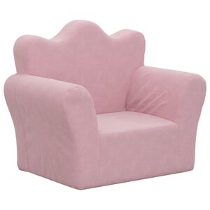 vidaXL Kids' Sofa Pink Soft Plush